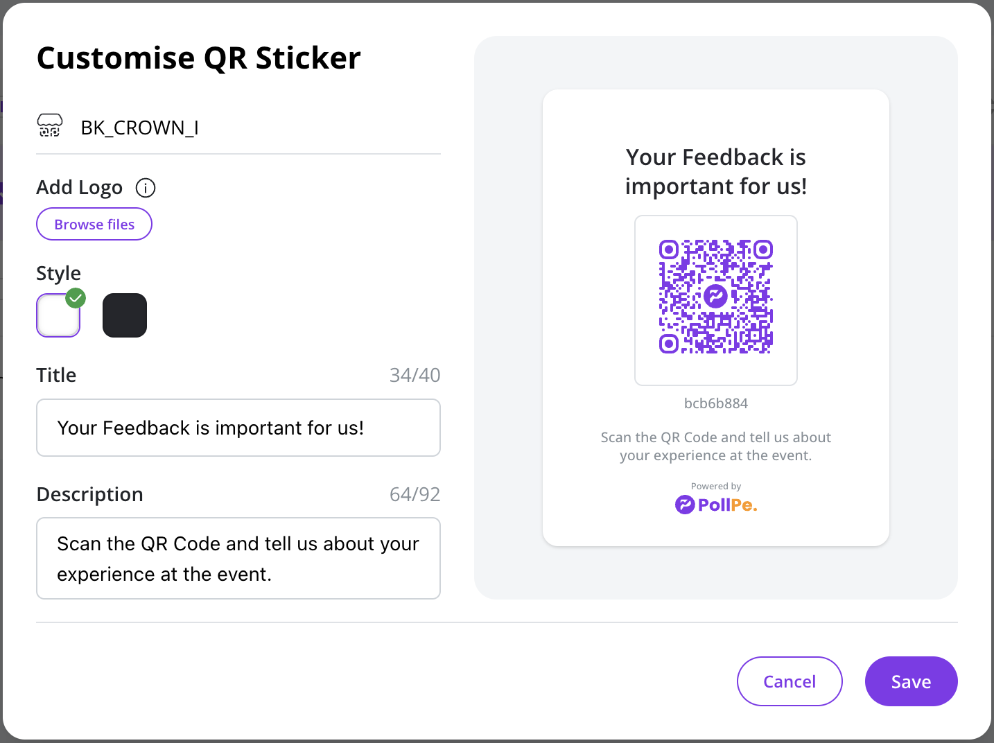 Customize QR