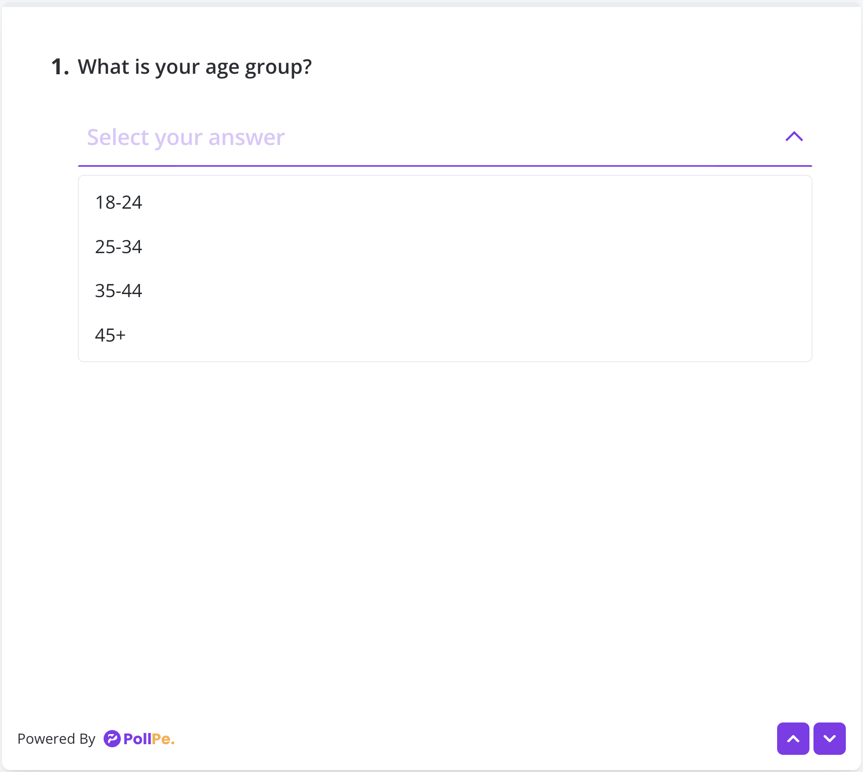 User Preview – Dropdown Field