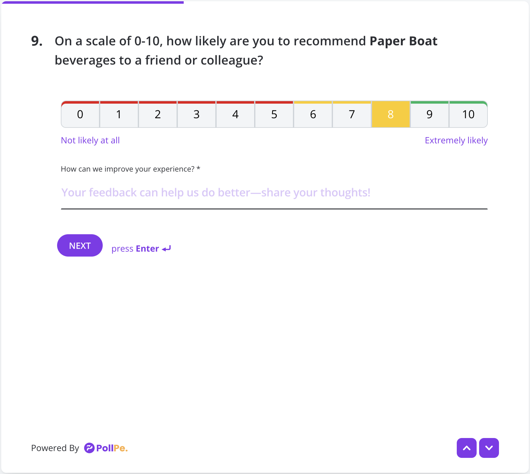 User Preview – Net Promoter Score Field