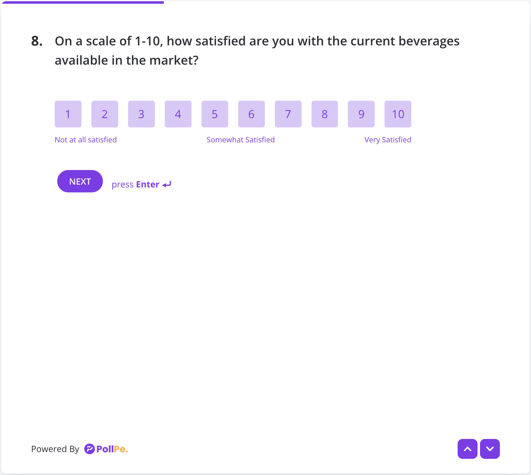 User Preview – Opinion Scale Field