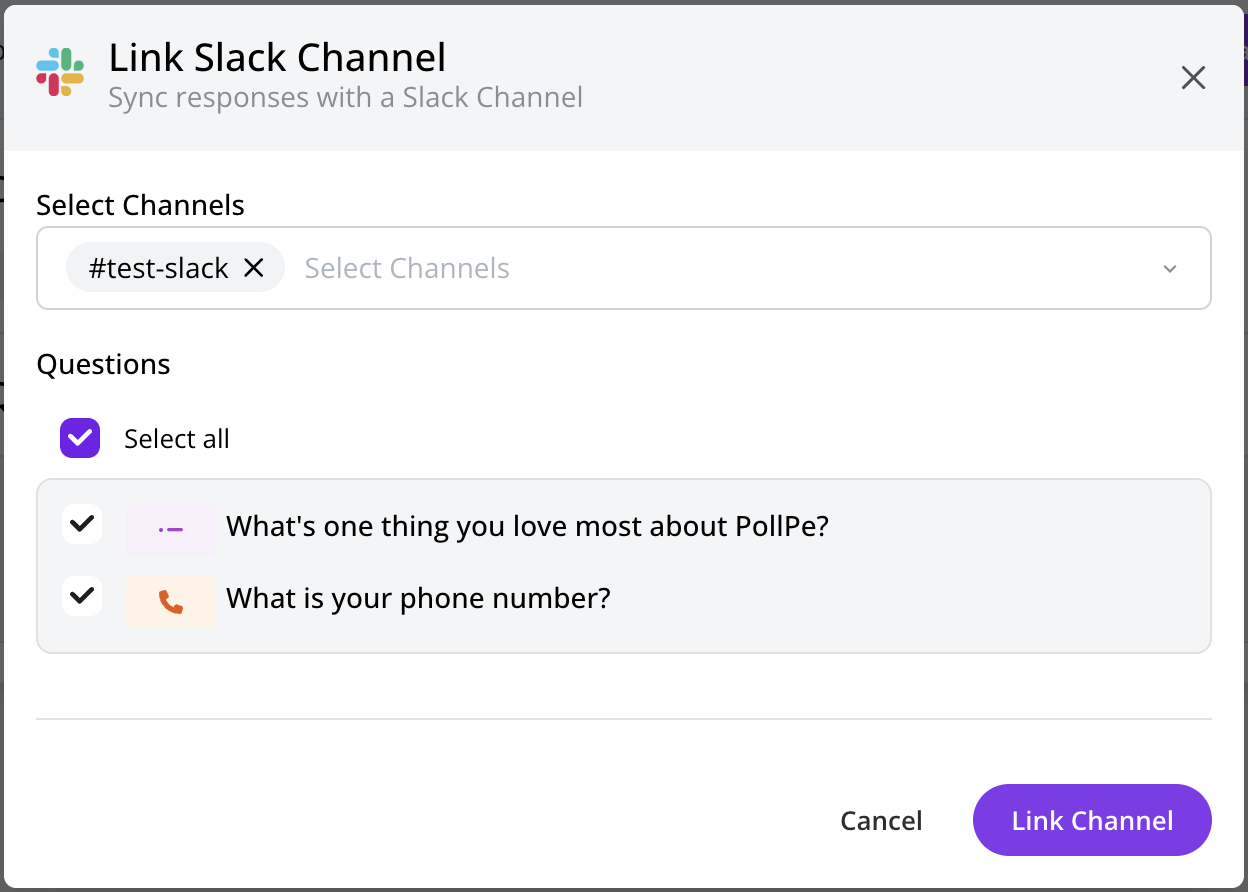 Channel & Question Selection