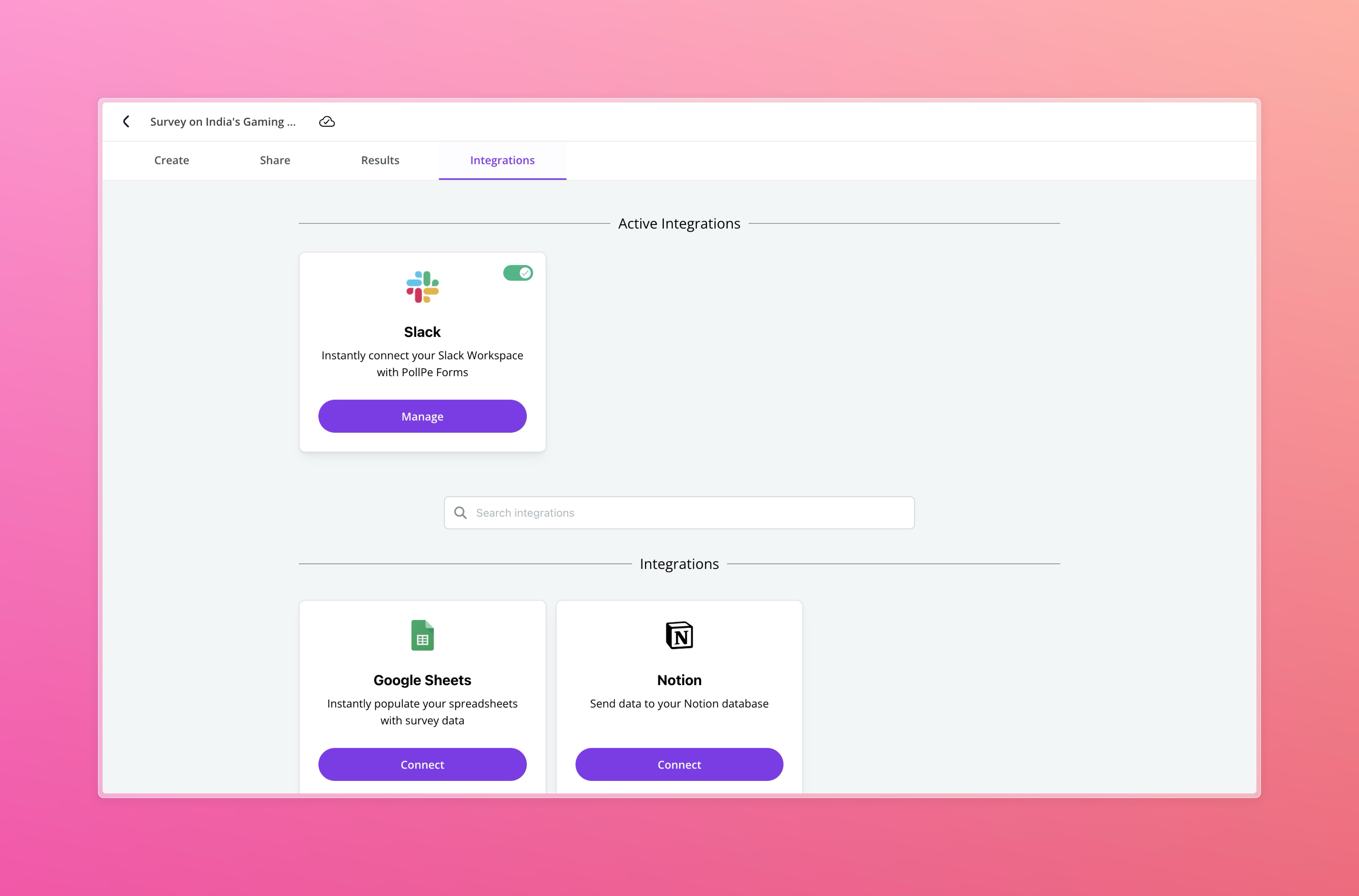 Slack Integration