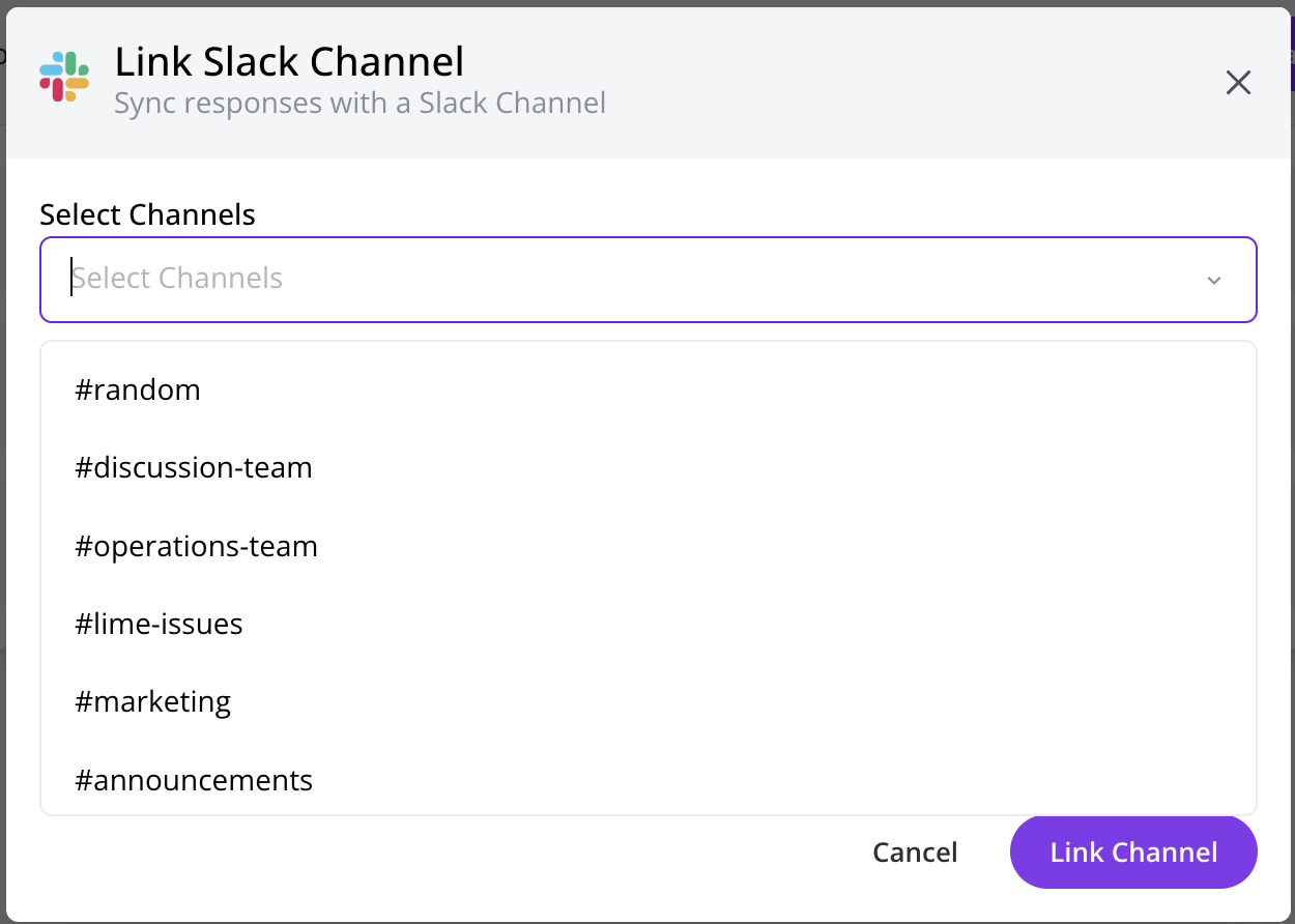 Link Slack Channel